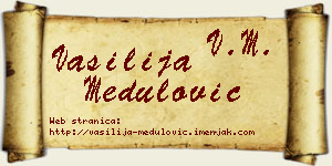 Vasilija Medulović vizit kartica